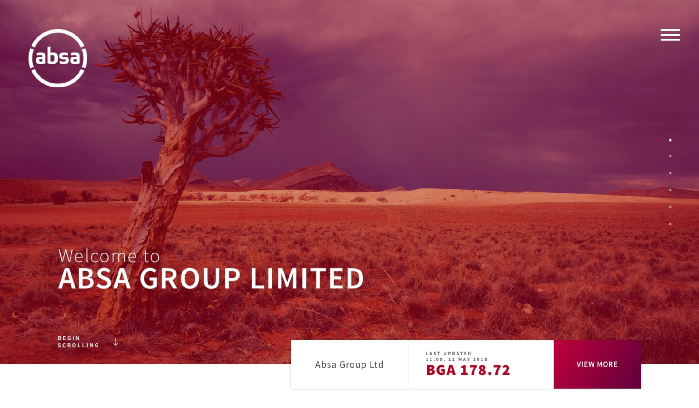 Absa Bank corporate website redesign