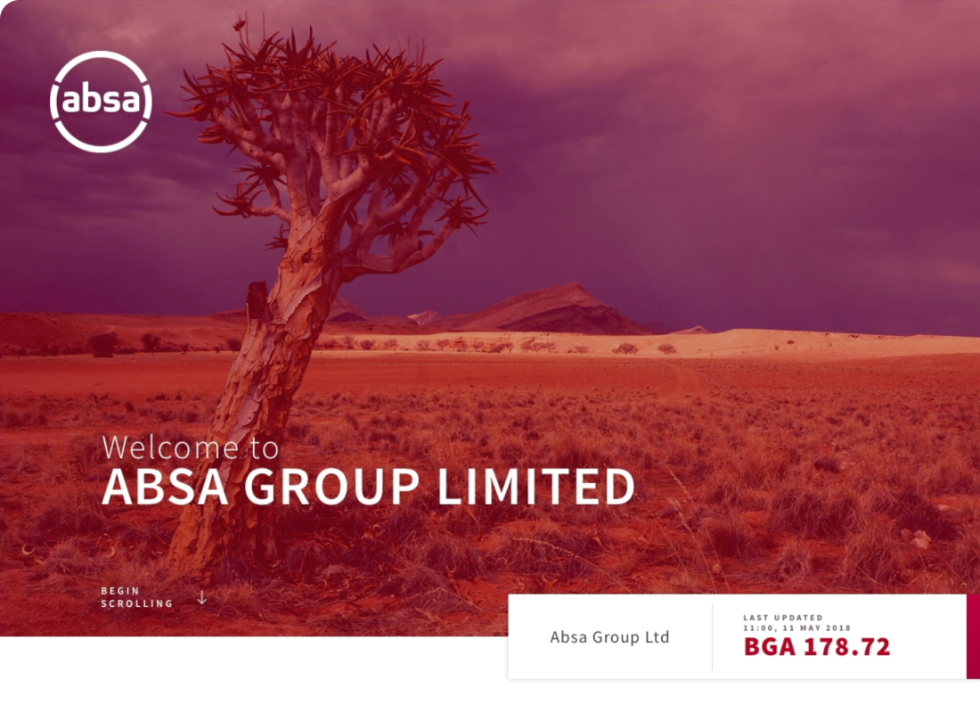 Absa Bank corporate website redesign