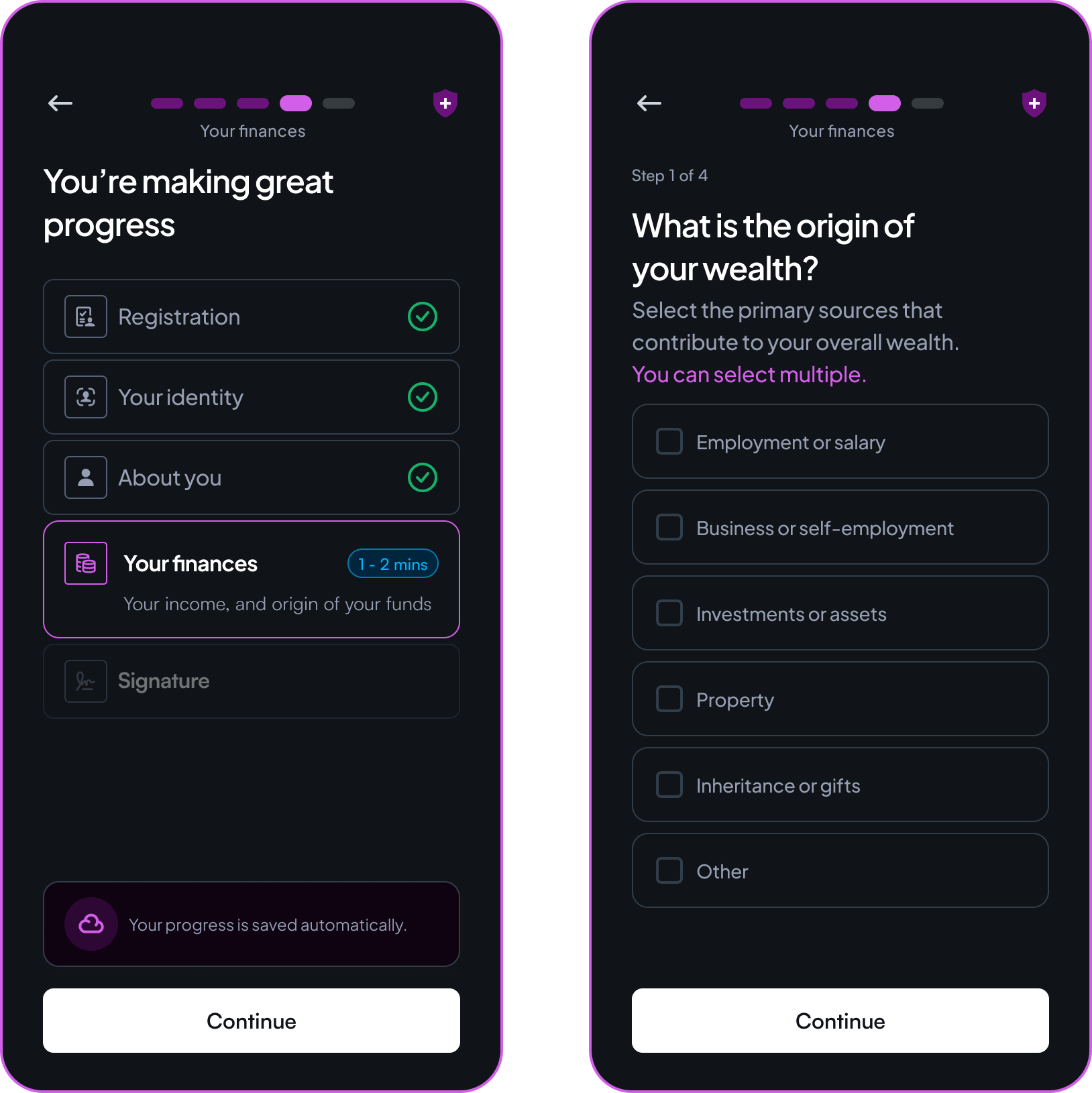 Stepper — progress clarity